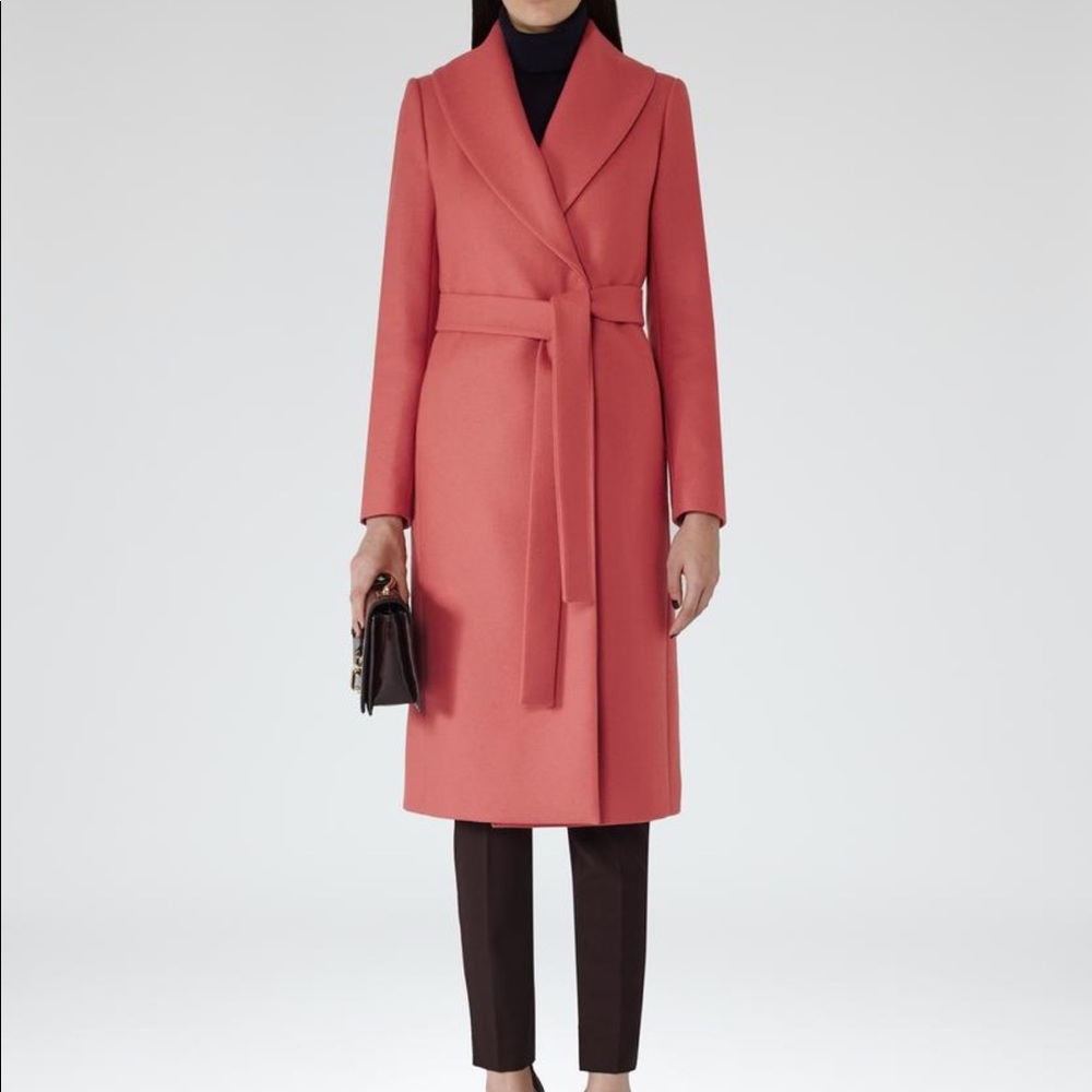 Reiss pink coat size 2